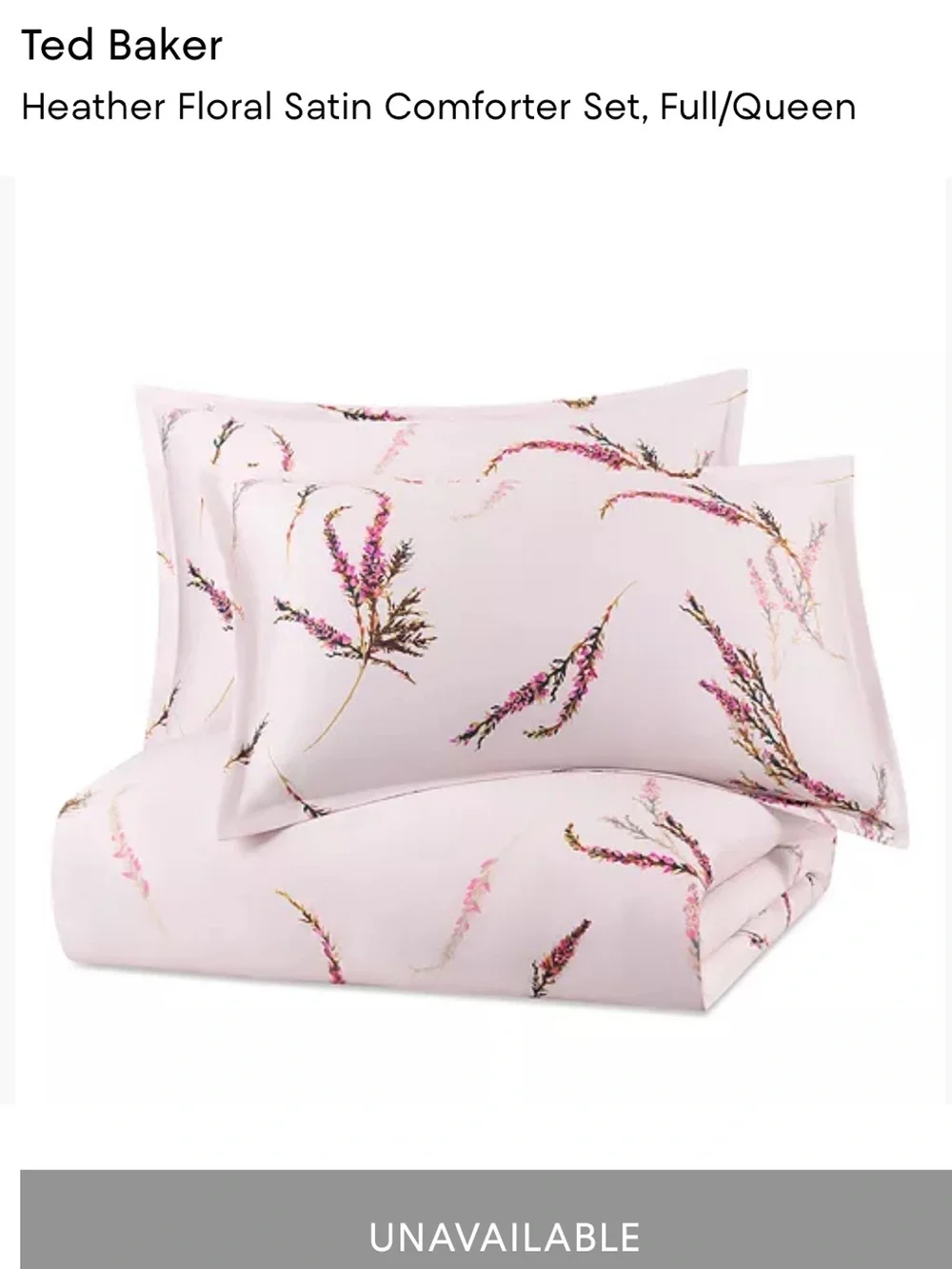 Ted Baker king tan and Sage Botanical Comforter with two pillow cases